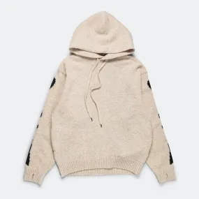 5G Wool BONE Hood Sweater - Ecru