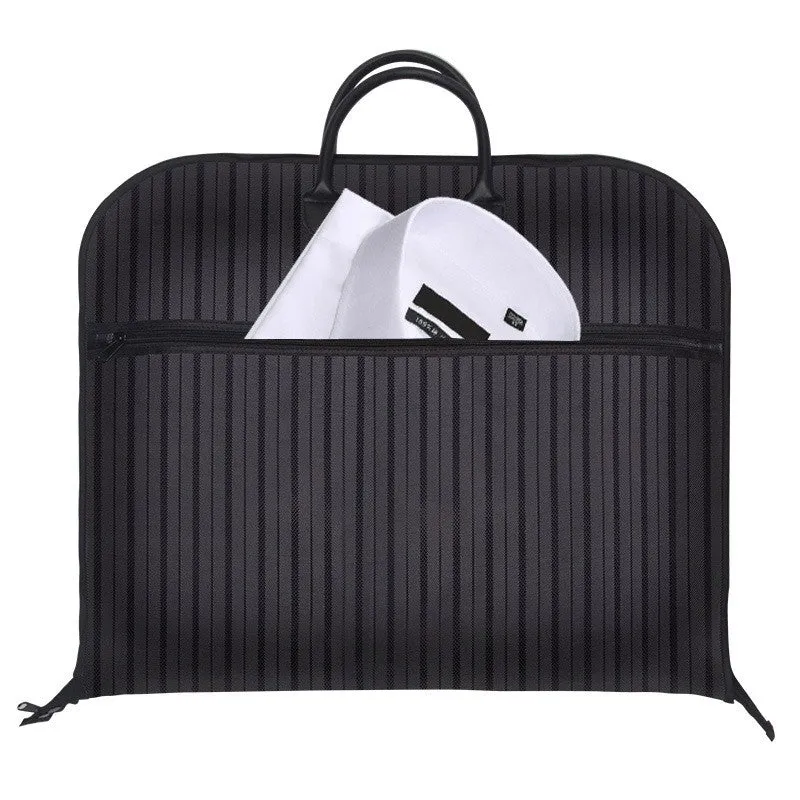 (98x60cm) Travel fabric garment bag hanging bag for suits / shirts / jackets - Black