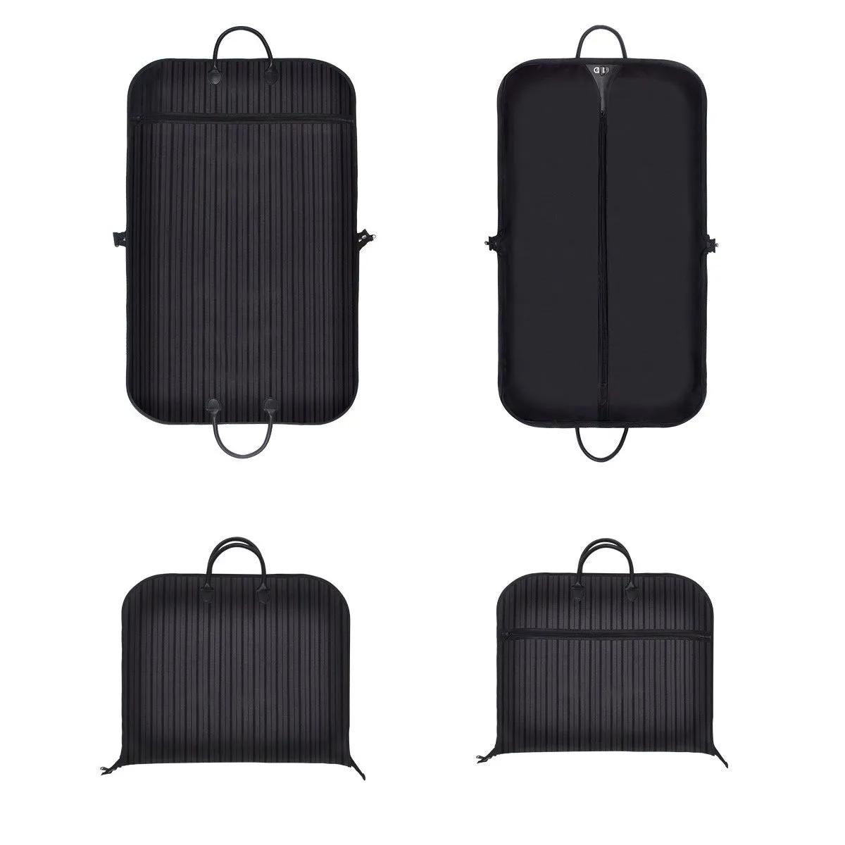 (98x60cm) Travel fabric garment bag hanging bag for suits / shirts / jackets - Black