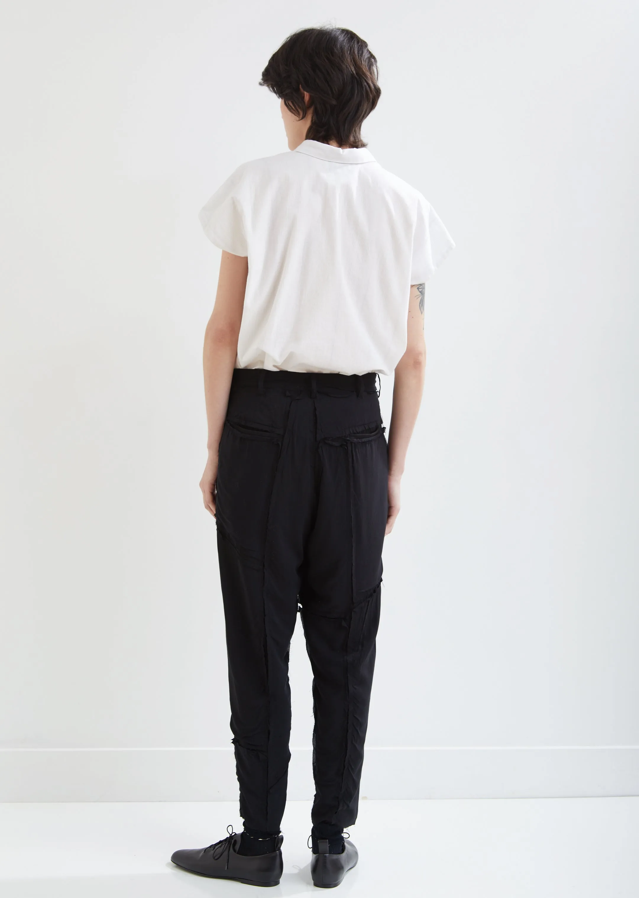 B/Cracked Relaxed Pants