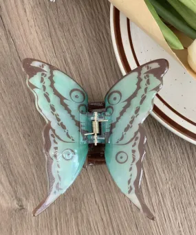 Beautiful Light Green Alloy Butterfly Hairpin AB1085