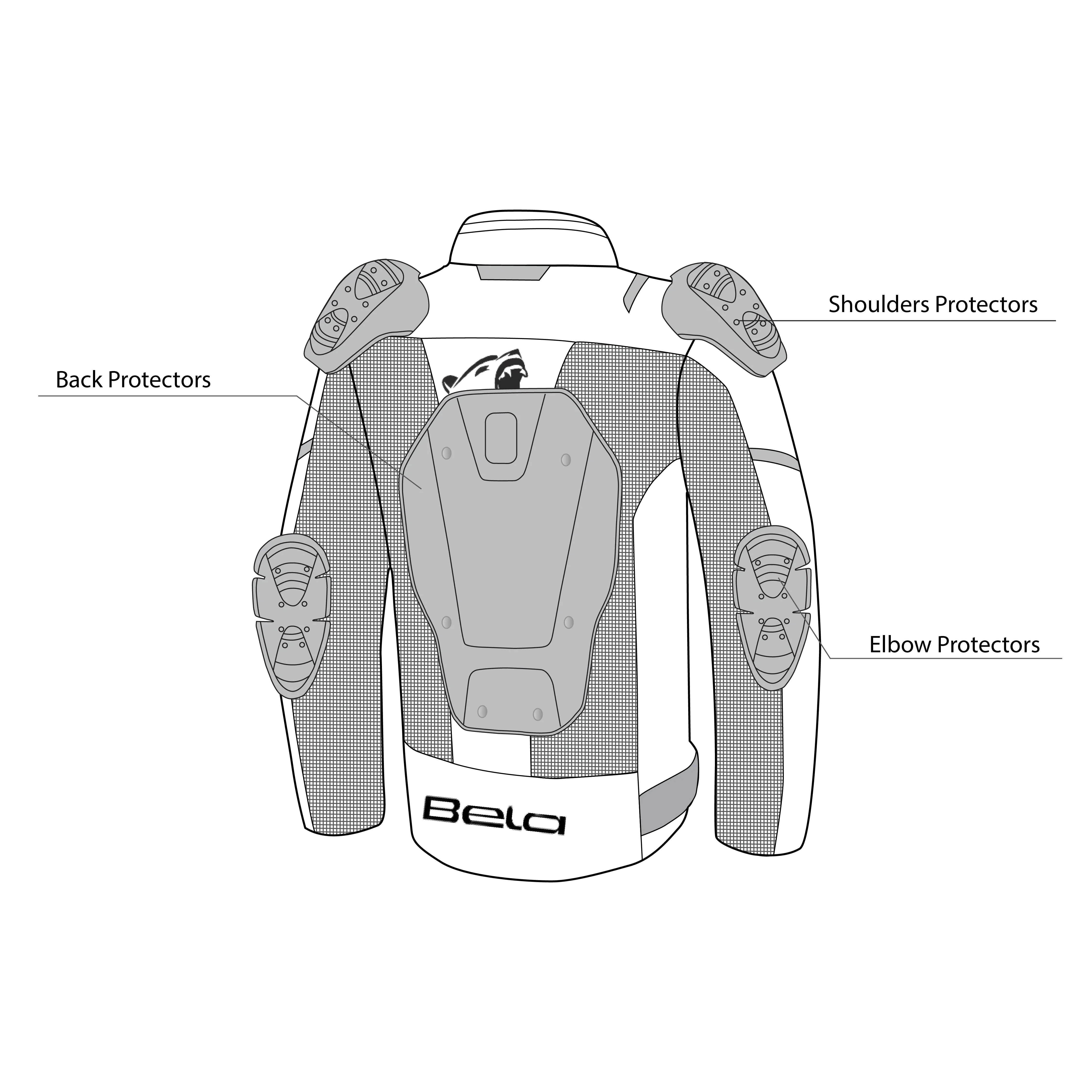 BELA Mesh Pro Lady Textile Motorbike Jacket Ice CE Approved