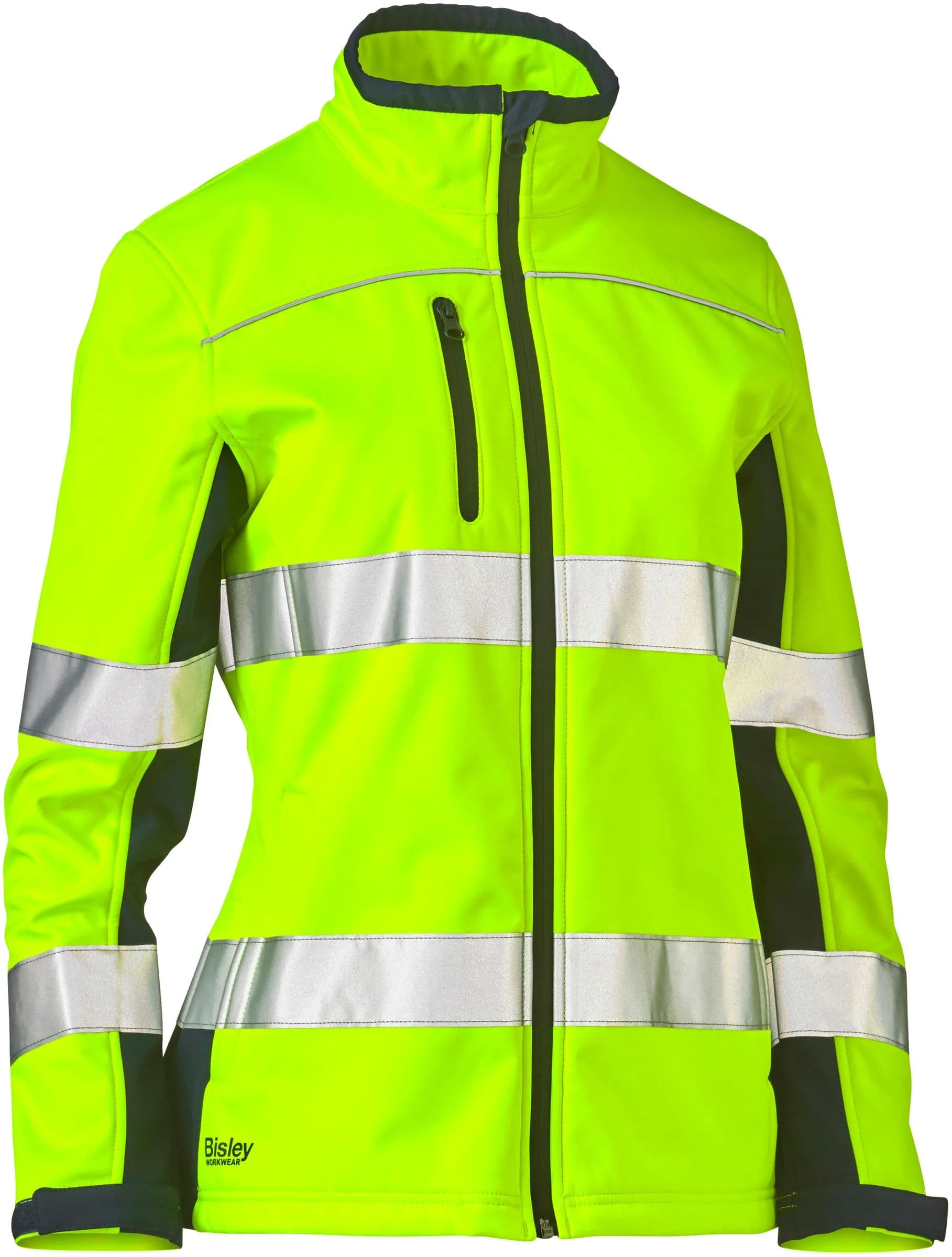 Bisley Women's Taped Two Tone Hi Vis Soft Shell Jacket (BJL6059T)