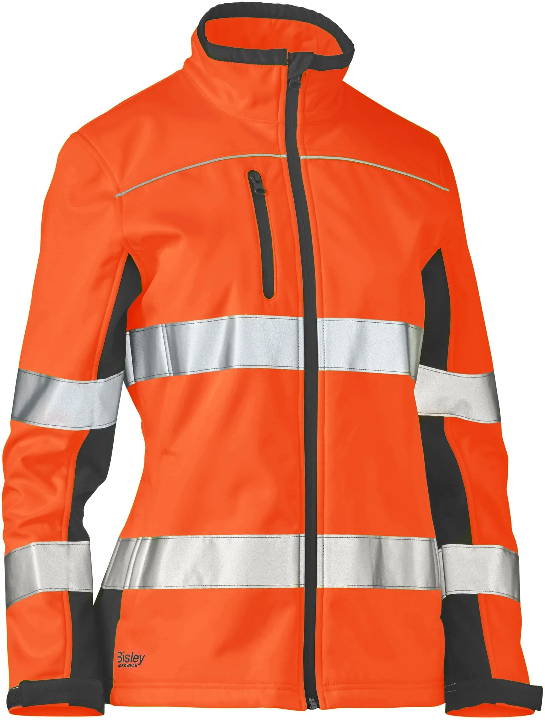 Bisley Women's Taped Two Tone Hi Vis Soft Shell Jacket (BJL6059T)