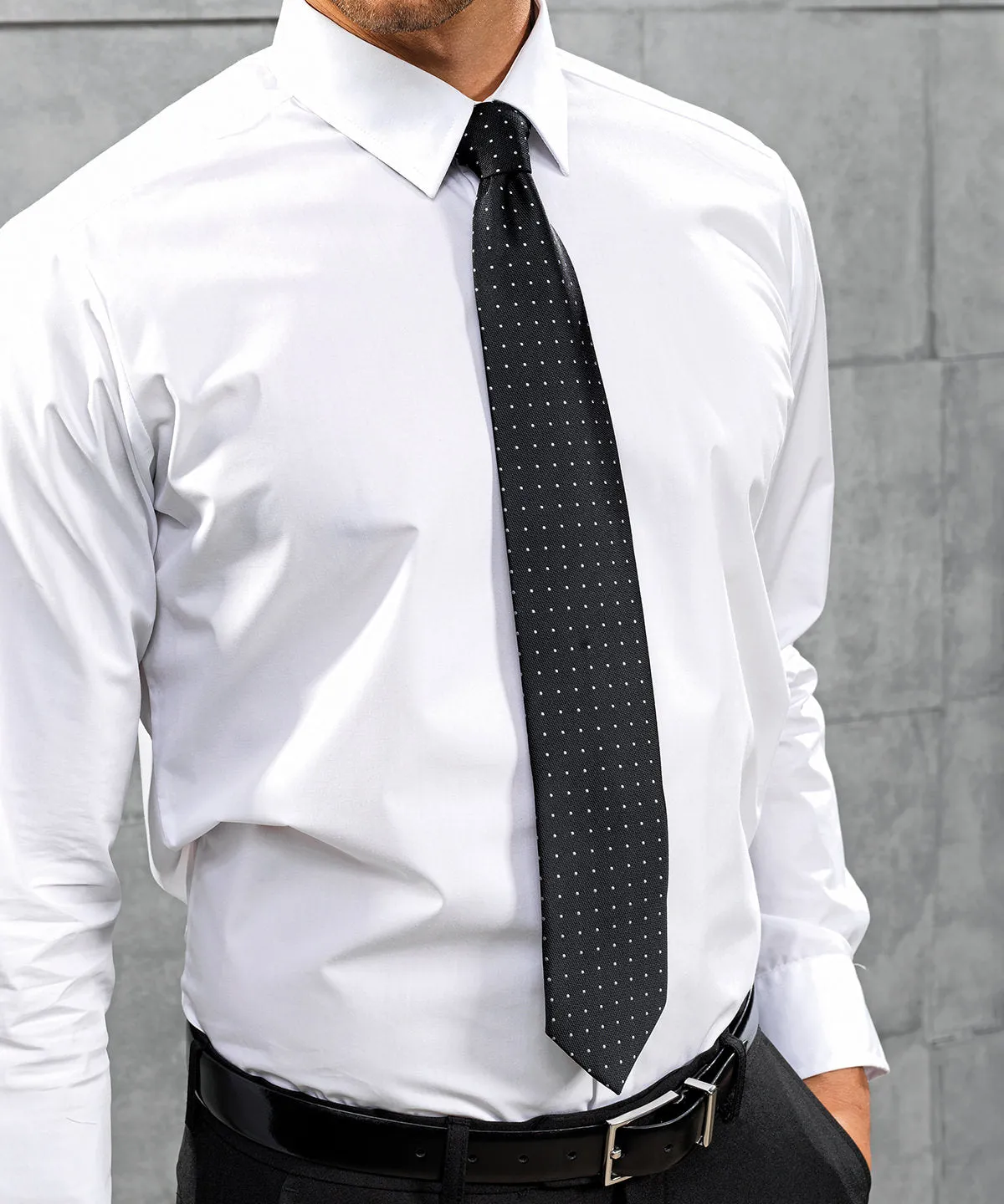 Black/Dark Grey - Micro dot tie