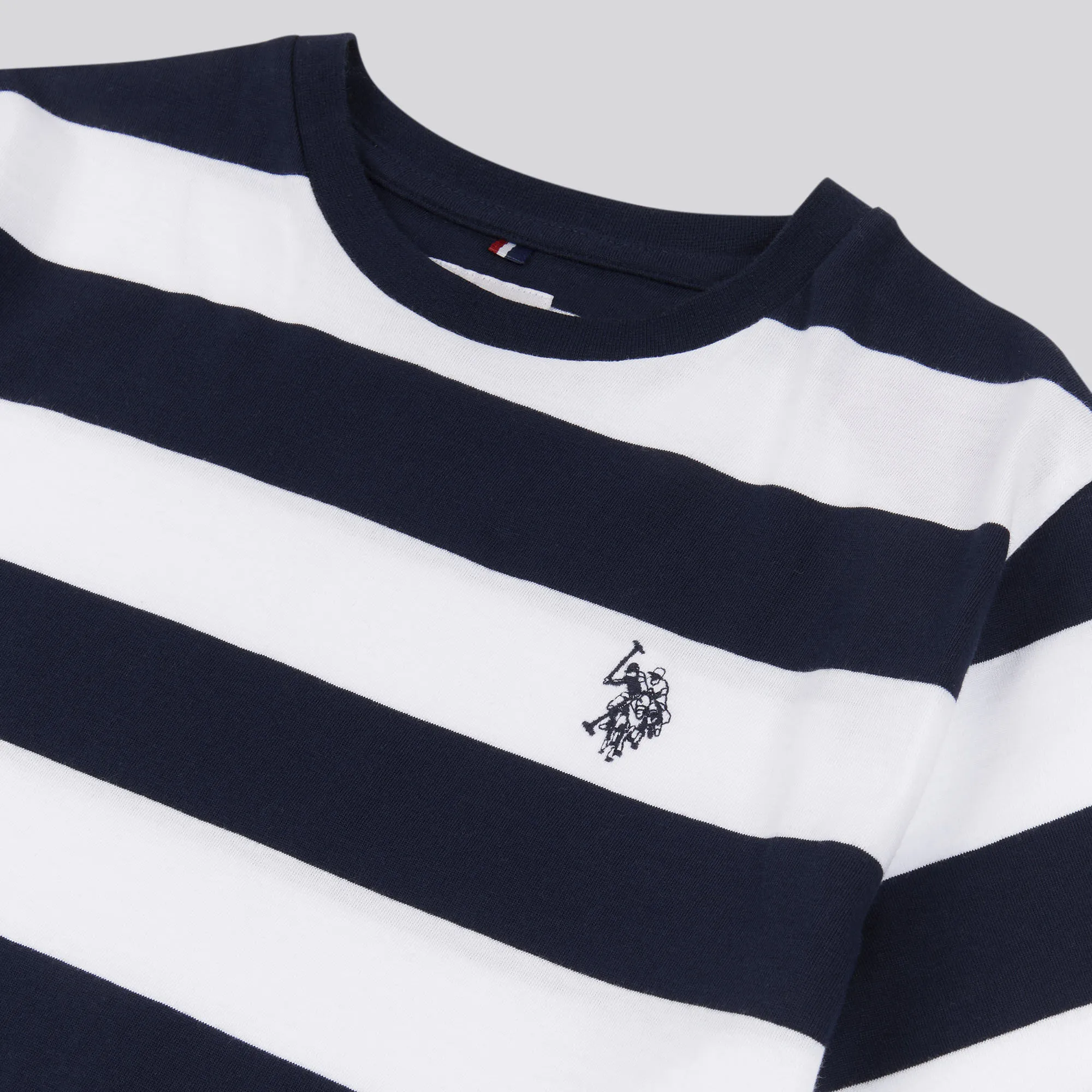 Boys Classic Stripe T-Shirt in Dark Sapphire Navy