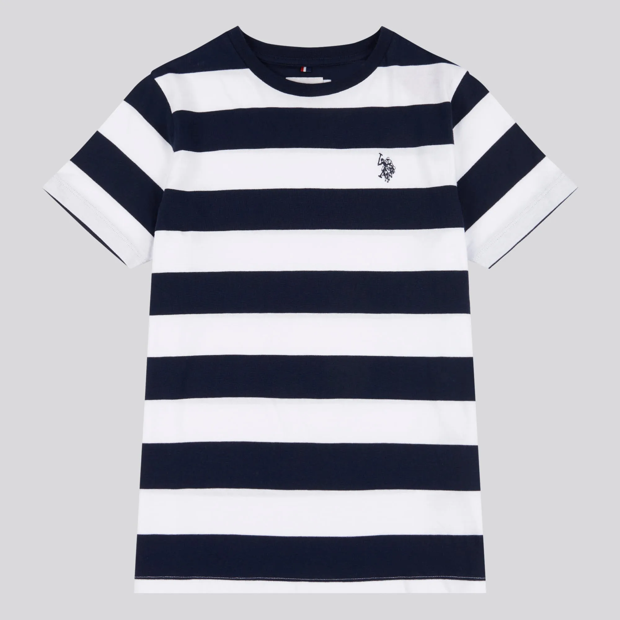 Boys Classic Stripe T-Shirt in Dark Sapphire Navy