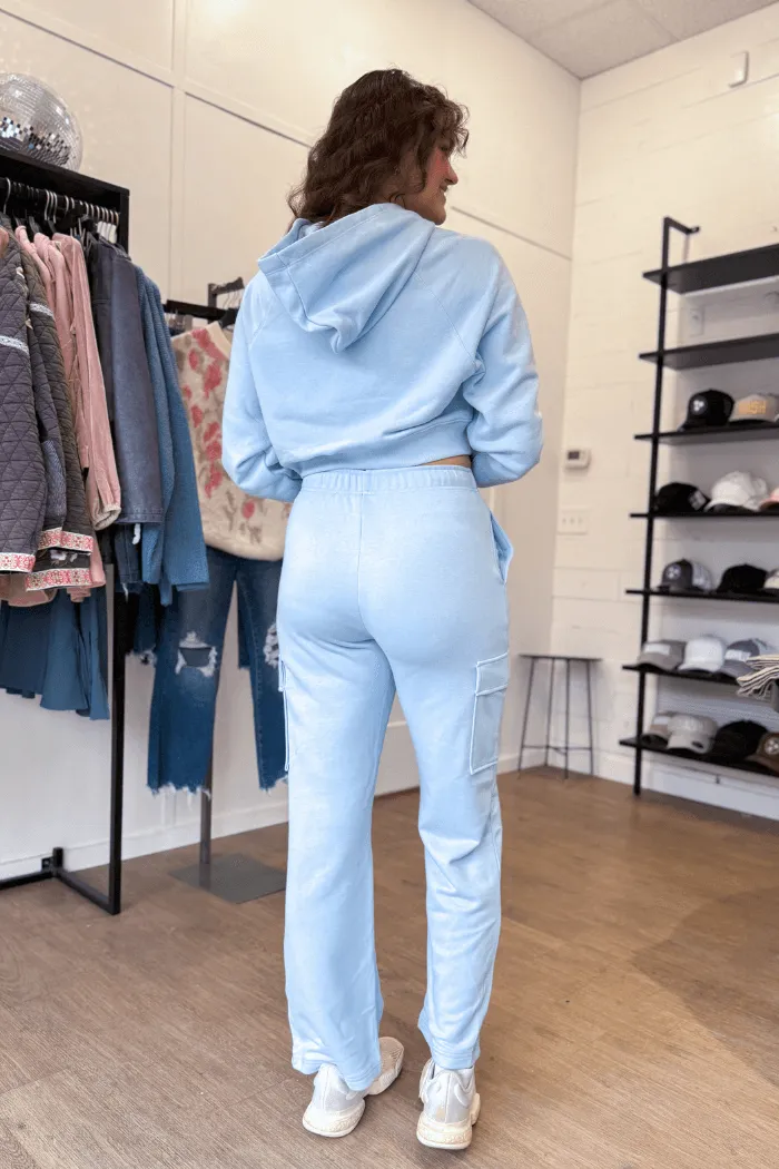 Cargo Sweats in Light Blue