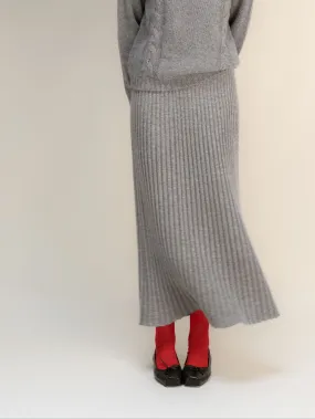 Cashmere Mix Perforated Skirt (3D-Knit)