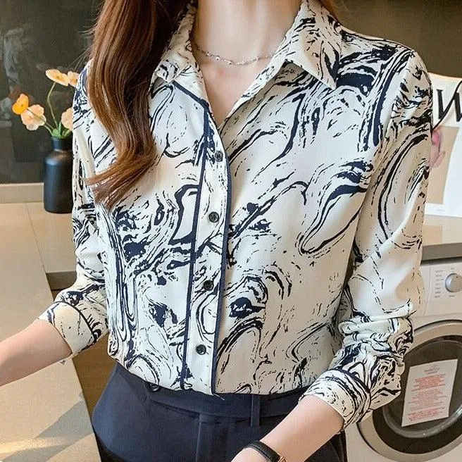 Casual Elegant Women's Stylish office Printed Shirts