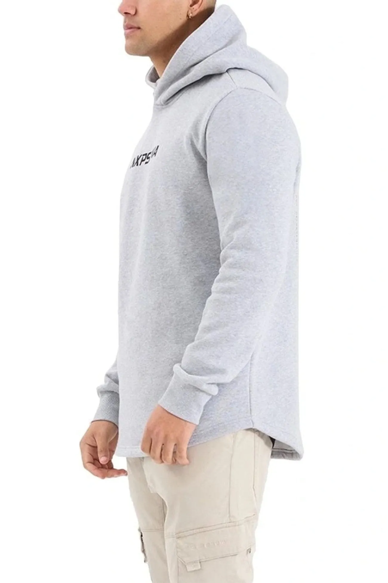 Centaur Dual Curved Hoodie Grey Marle