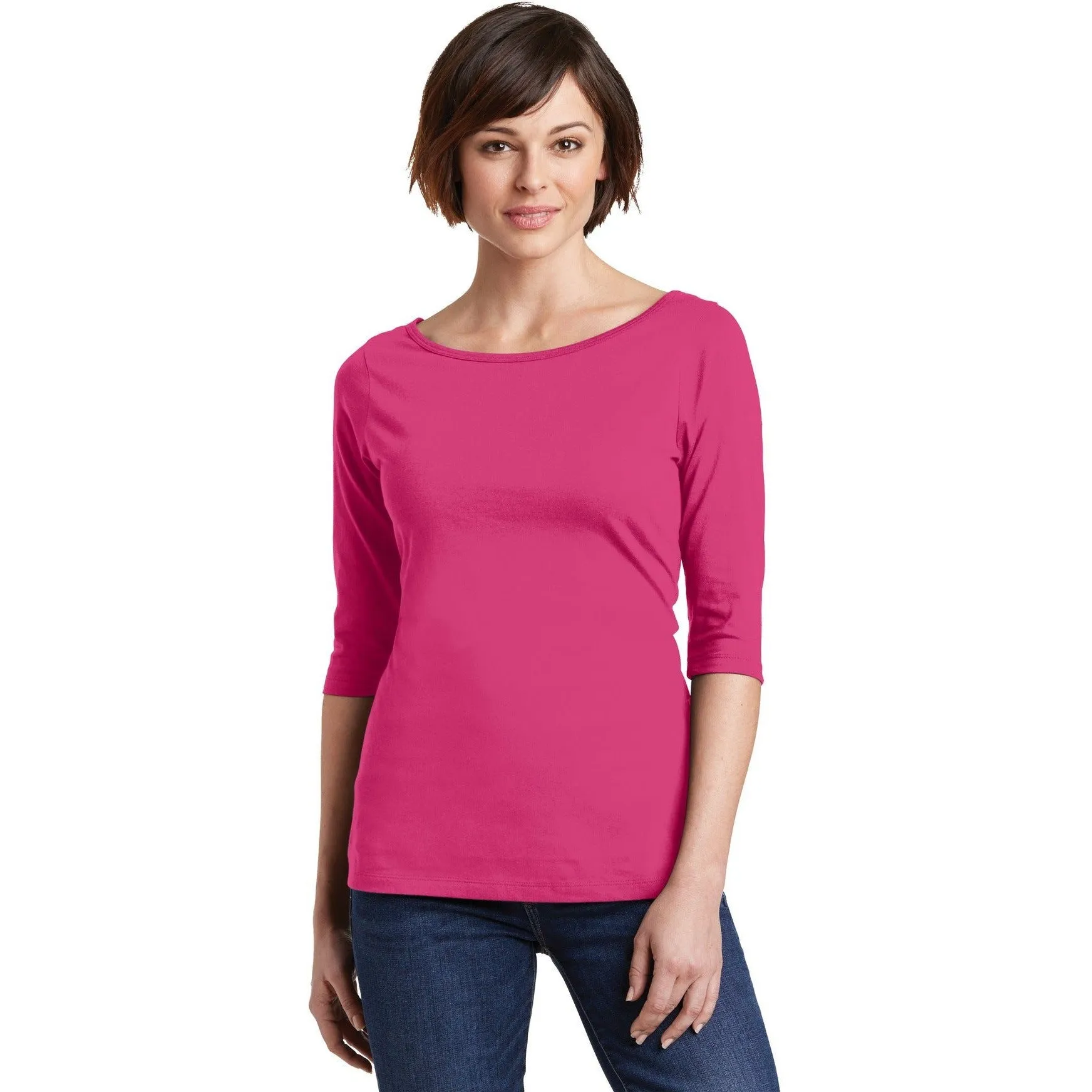 CLOSEOUT - District Women's Perfect Weight 3/4-Sleeve Tee