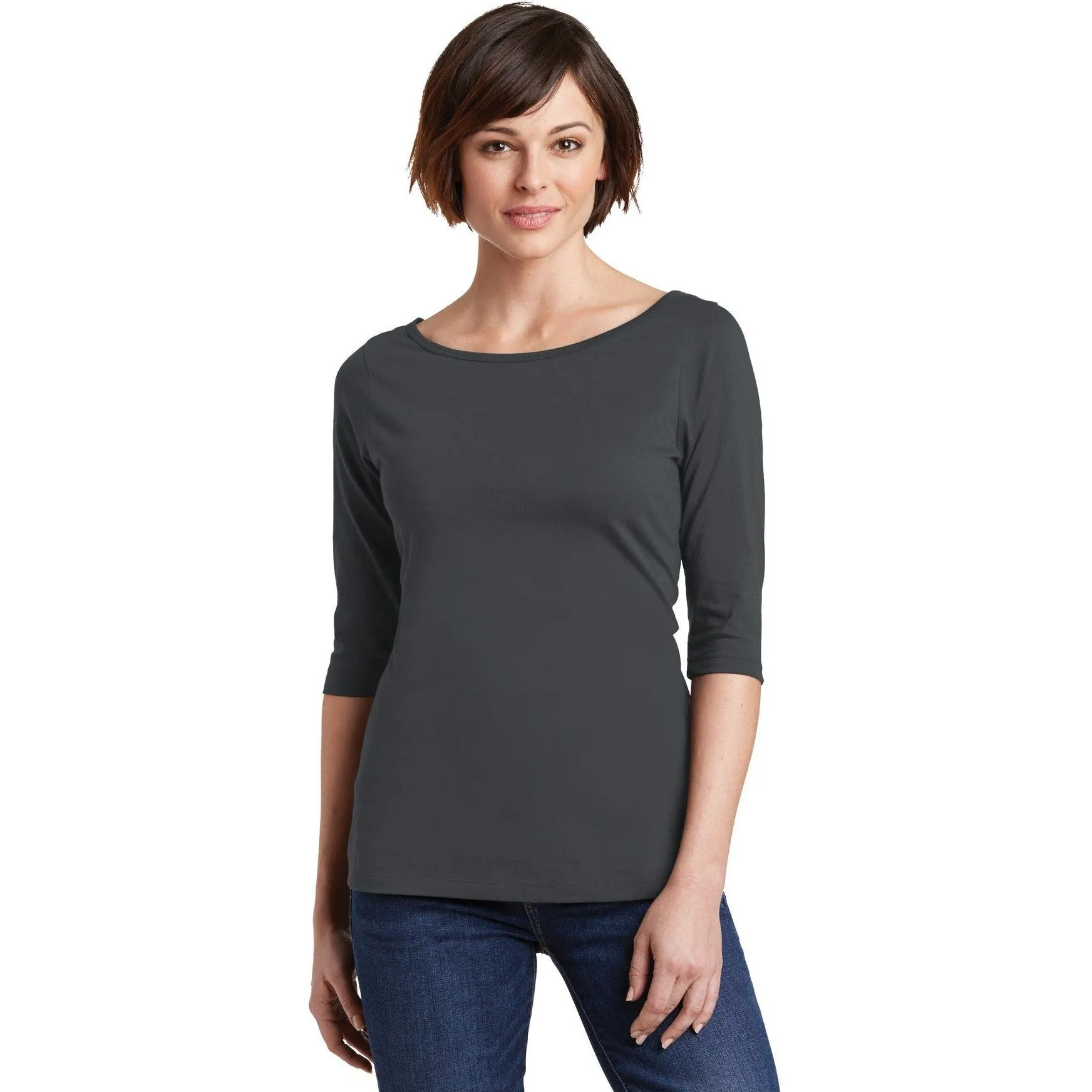 CLOSEOUT - District Women's Perfect Weight 3/4-Sleeve Tee