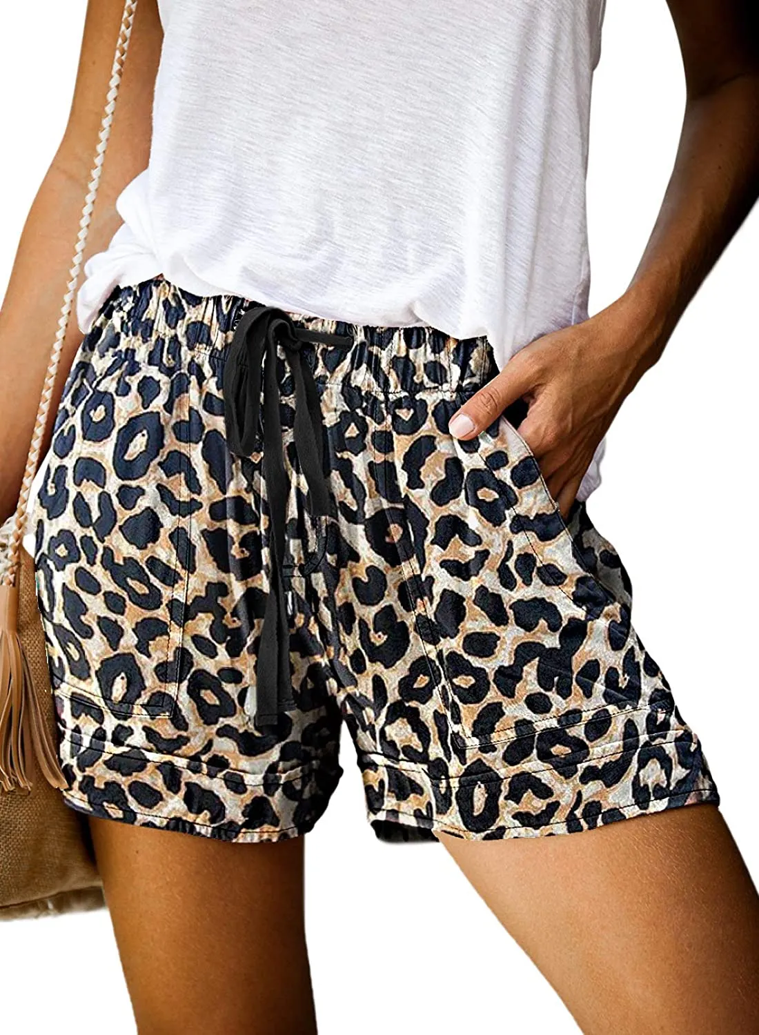 Comfy Drawstring (with elastic waist) Casual Pocketed Shorts