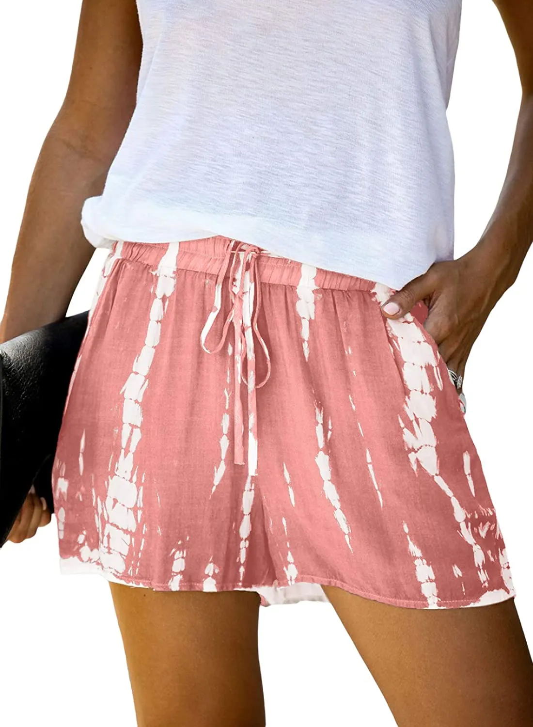 Comfy Drawstring (with elastic waist) Casual Pocketed Shorts