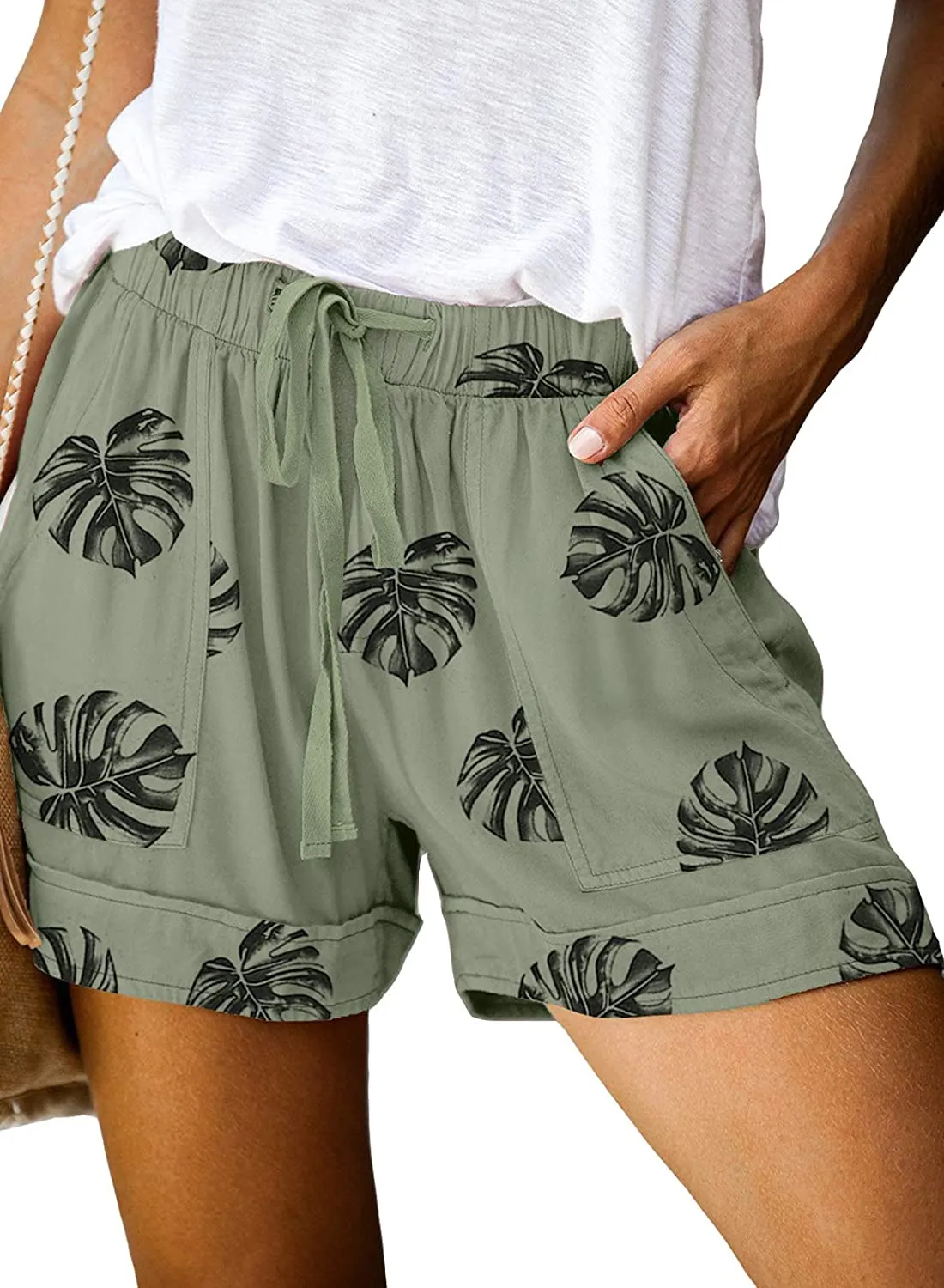 Comfy Drawstring (with elastic waist) Casual Pocketed Shorts