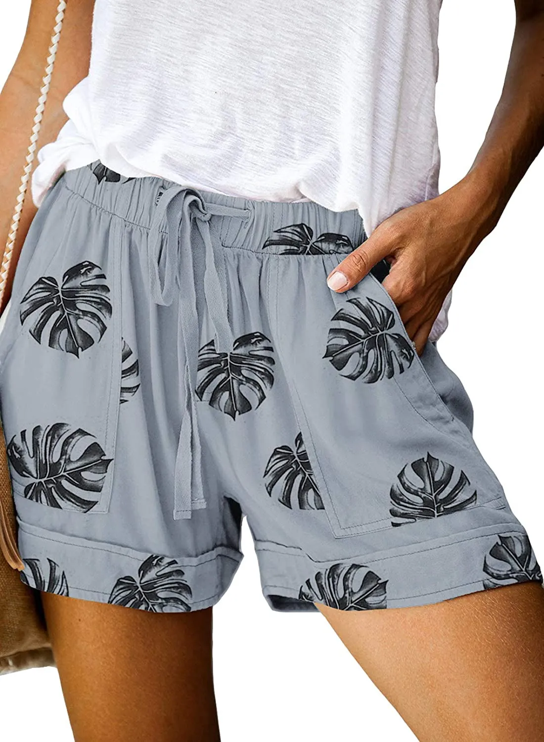 Comfy Drawstring (with elastic waist) Casual Pocketed Shorts