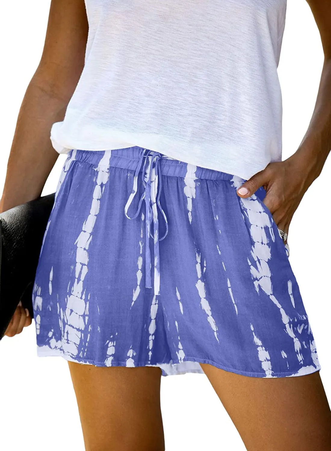 Comfy Drawstring (with elastic waist) Casual Pocketed Shorts