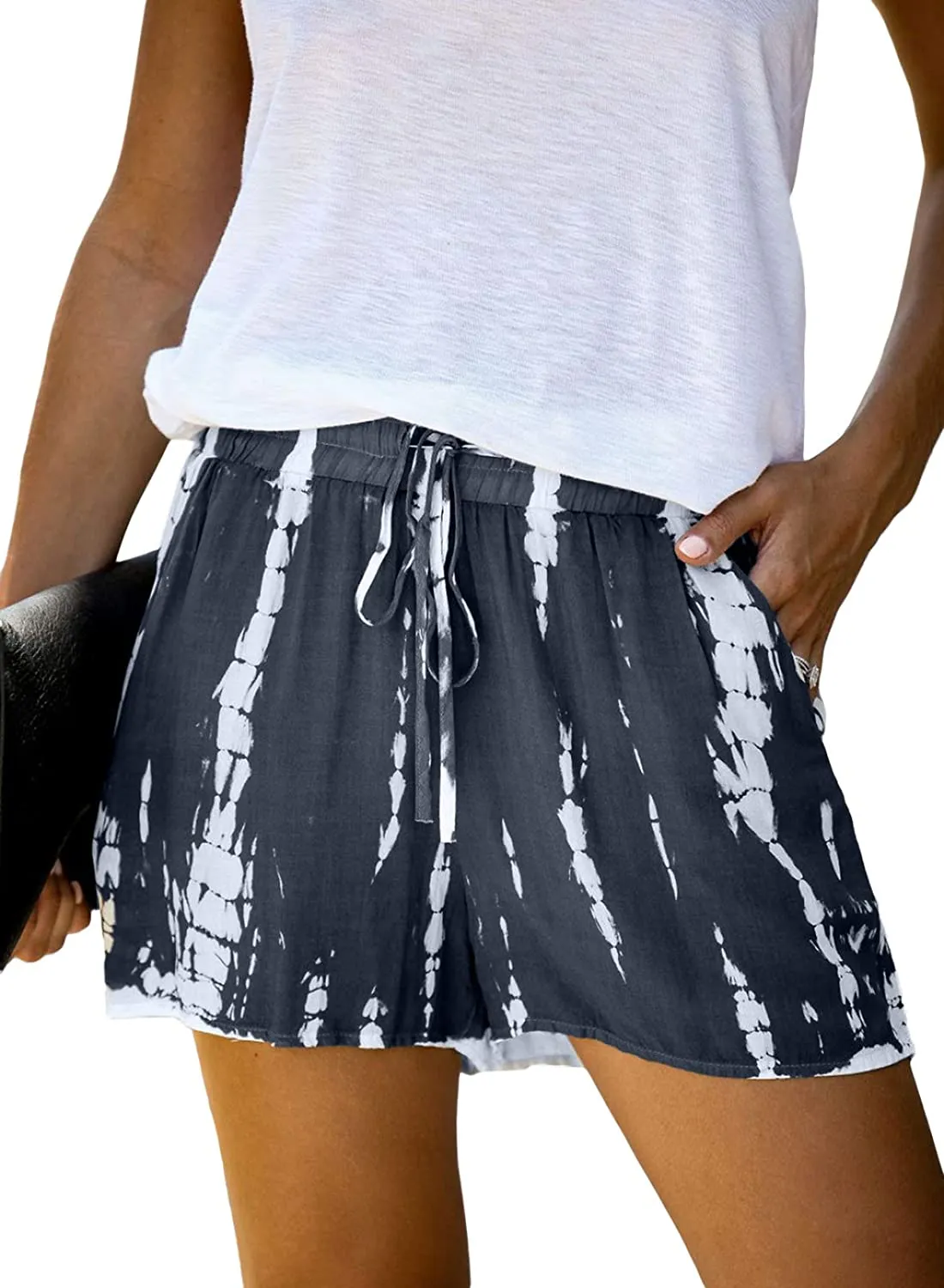 Comfy Drawstring (with elastic waist) Casual Pocketed Shorts