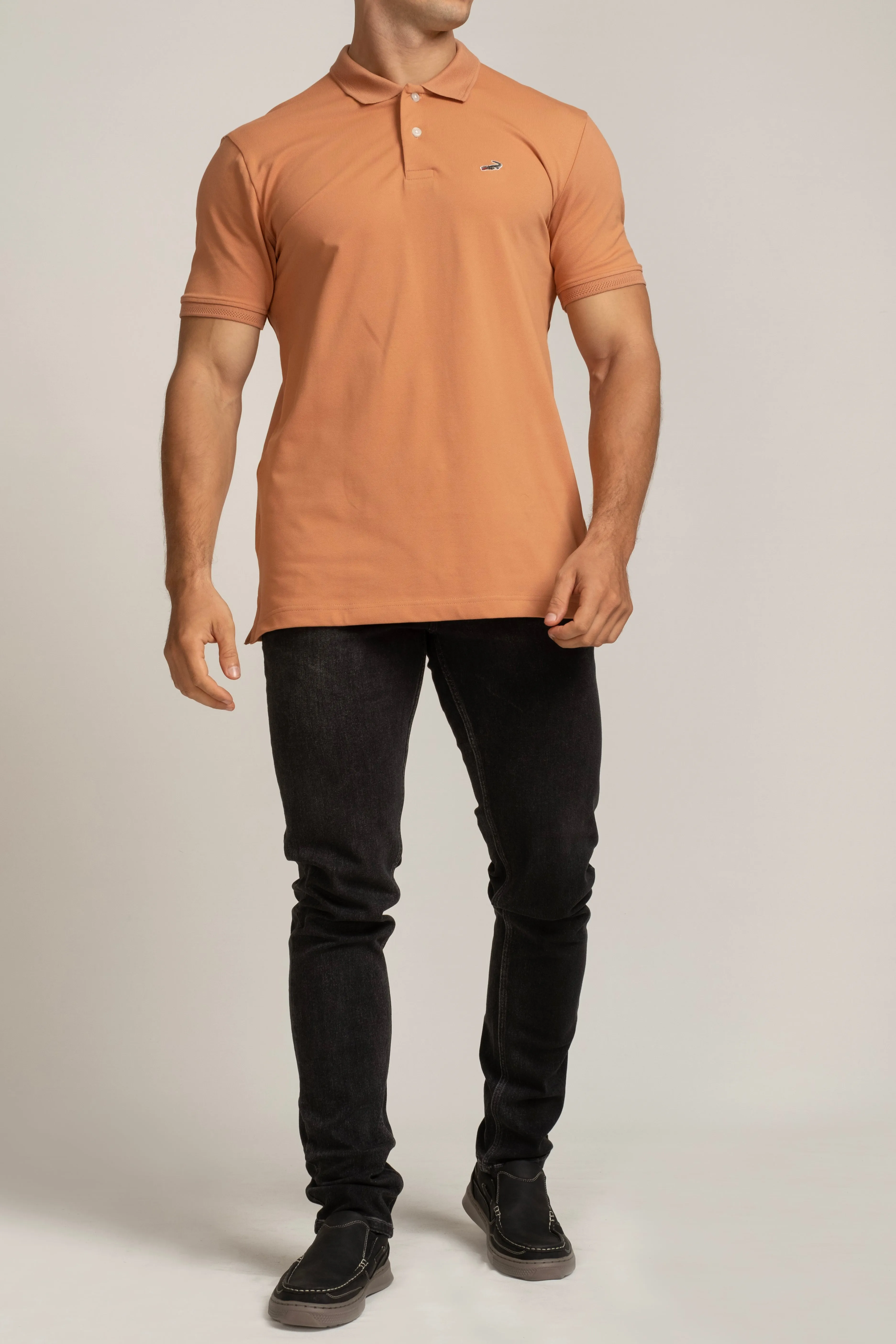 Crocodile Polo T-Shirts Brown - Pecan Brown