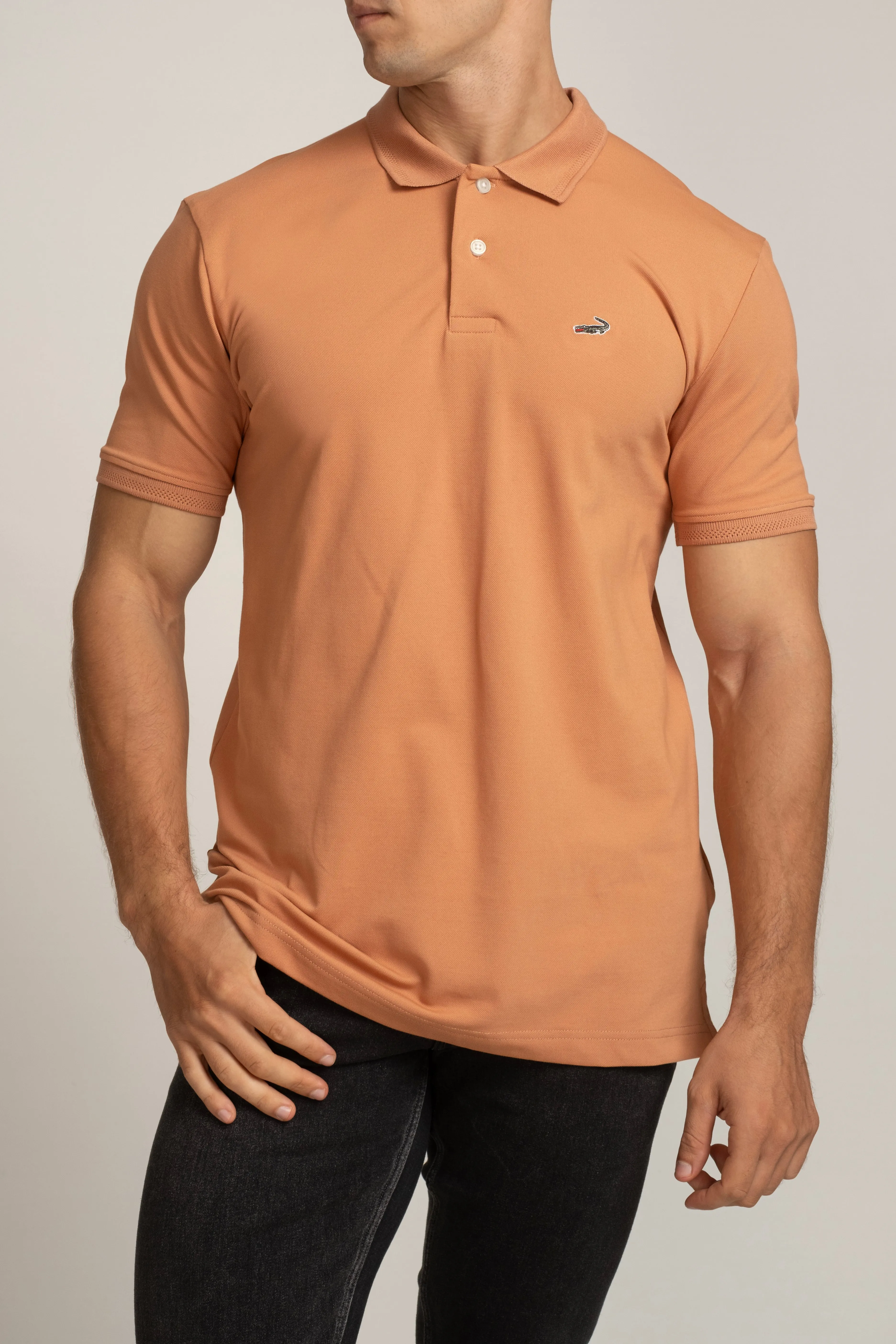 Crocodile Polo T-Shirts Brown - Pecan Brown