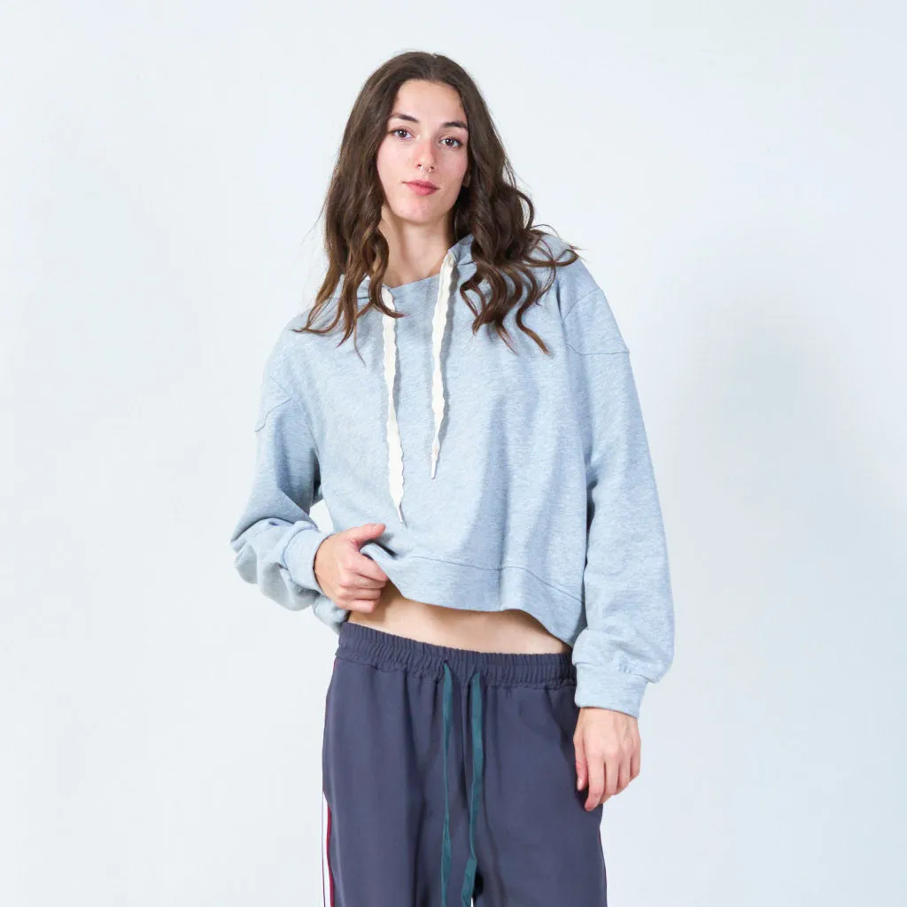 Cropped hooded sweatshirt wholesale