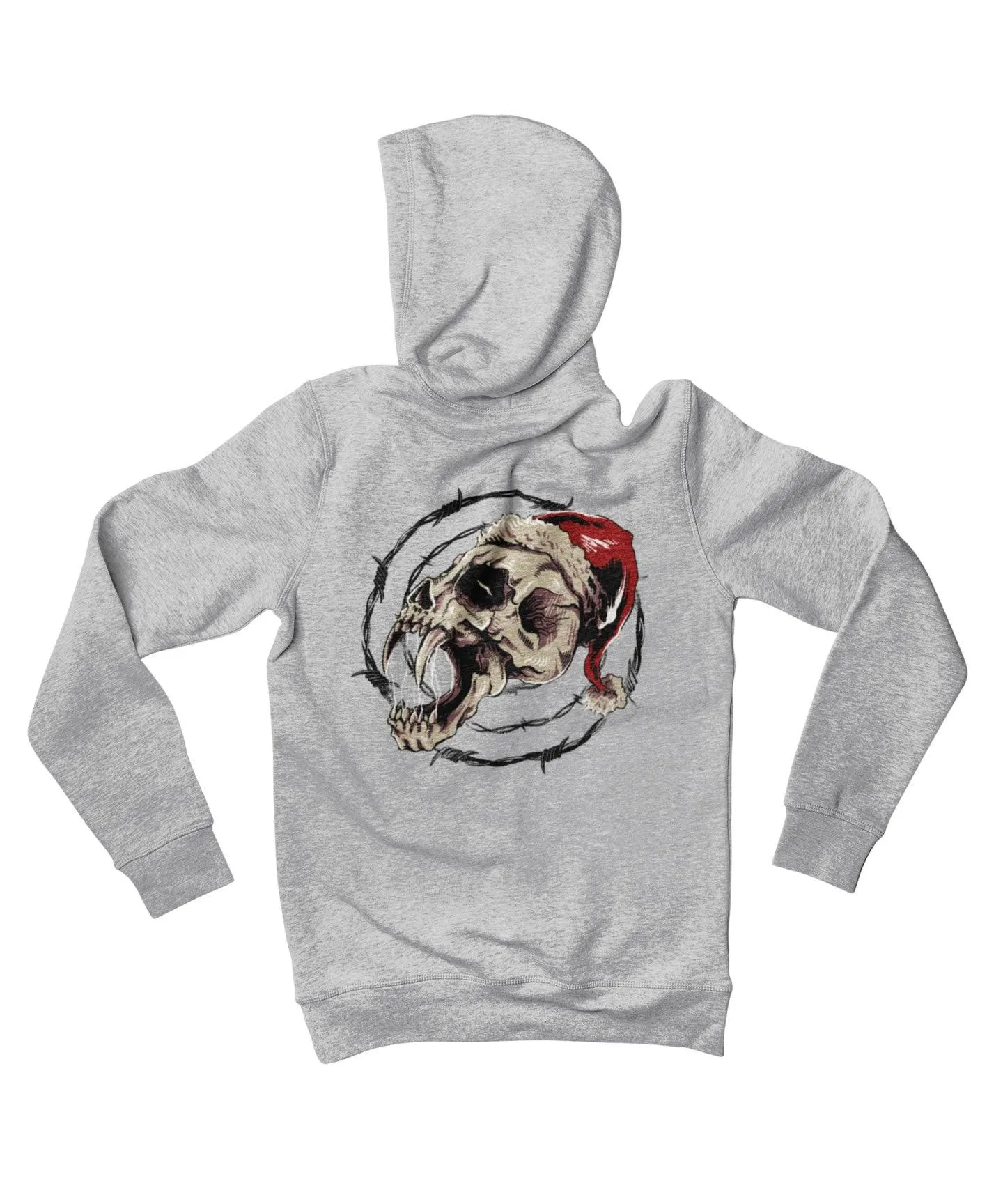 Demon Skull Santa Back Printed Christmas Hoodie