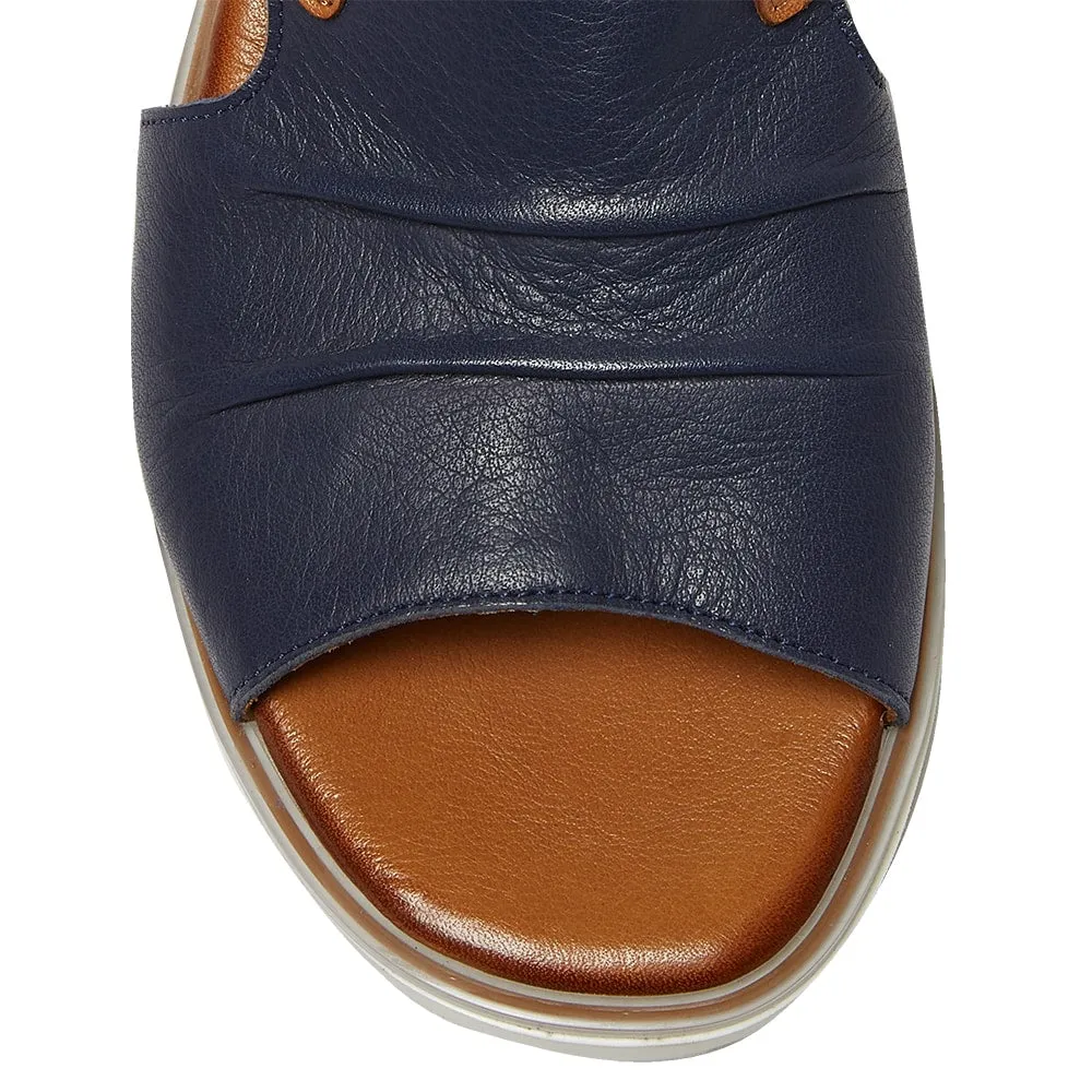 Dusk Heel in Navy Leather