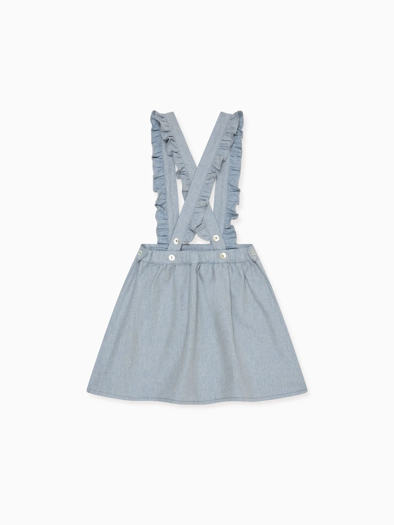 Dusty Blue Agata Girl Pinafore Skirt