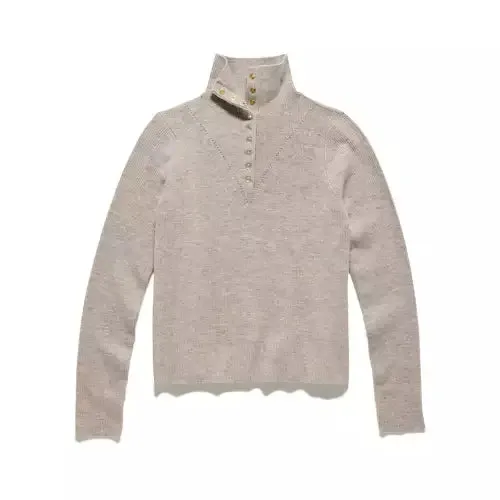 Flag & Anthem W Castleberry Mock Neck Sweater TAUPE