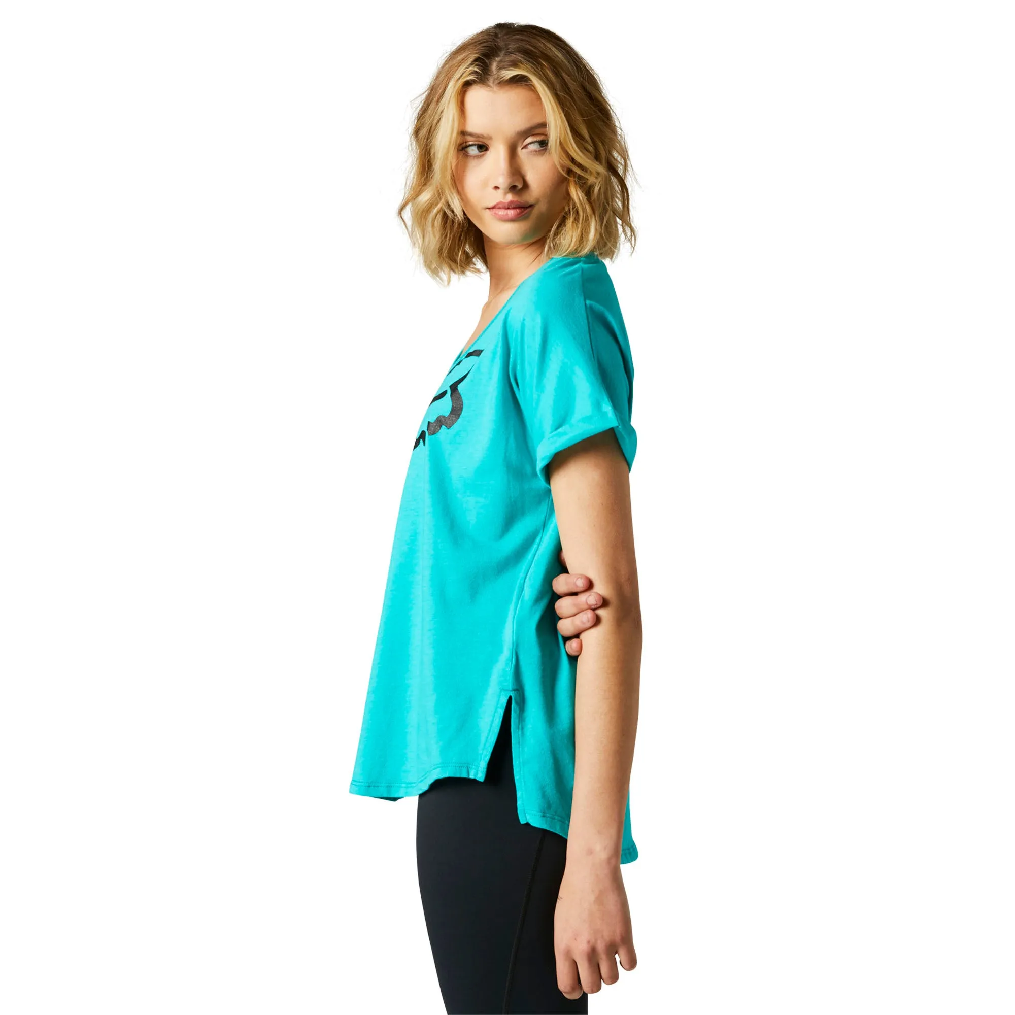 Fox Racing Womens Boundary T-Shirt Teal Turquoise