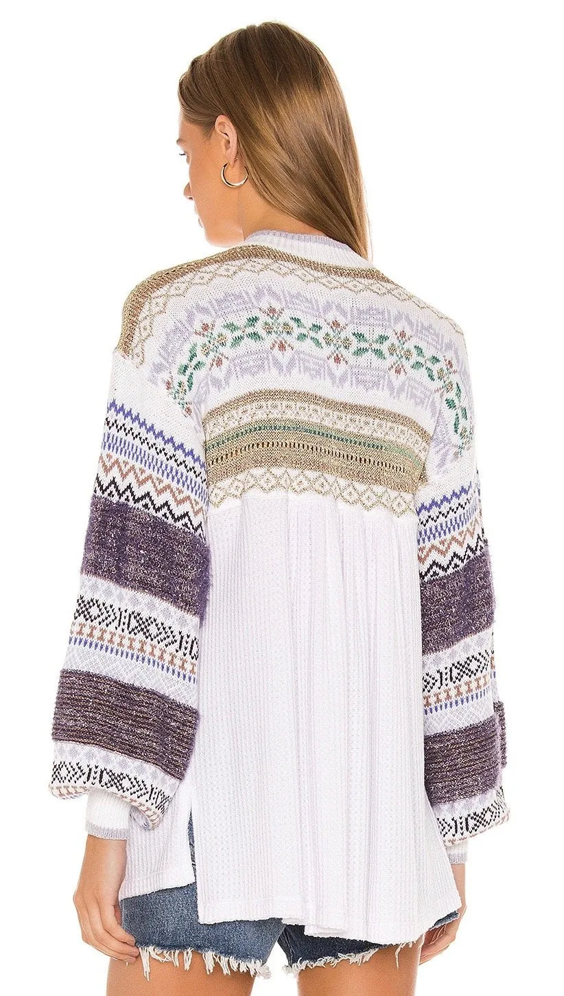 Free People Cozy Cottage Sweater White