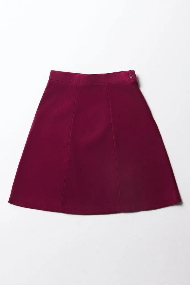 Girls School Skirt Maroon