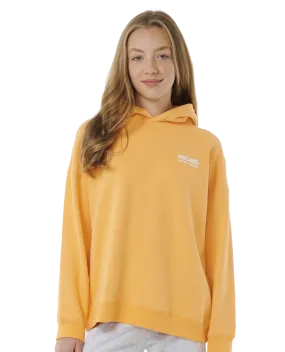 Girls Surf Puff Heritage Hoodie in Orange