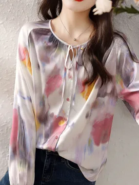 Grace Elegant Printed Chiffon Shirt