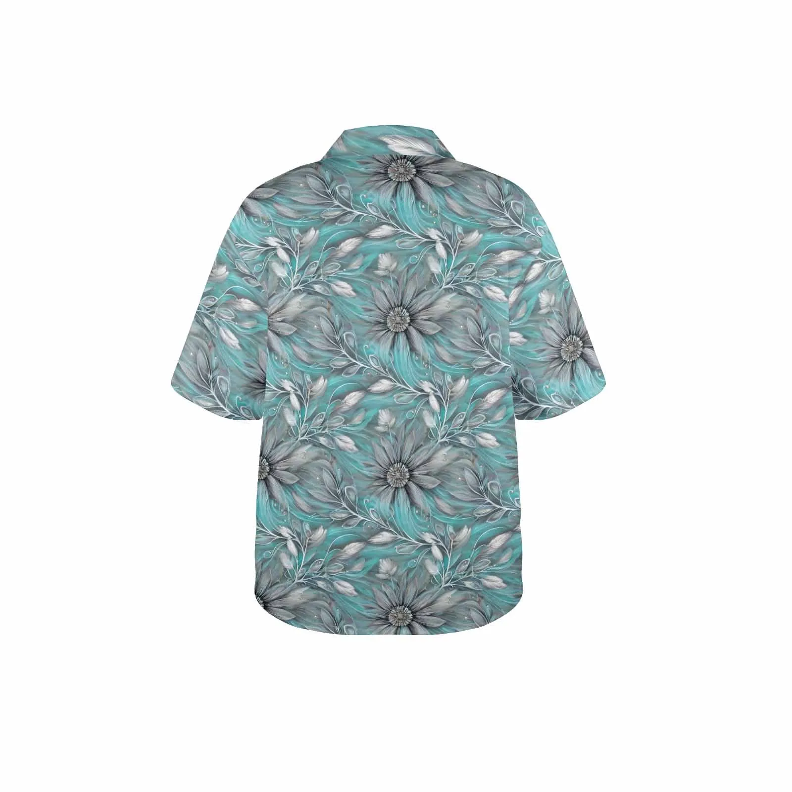 Green Elegant Floral 25  Women's Hawaiian Shirt