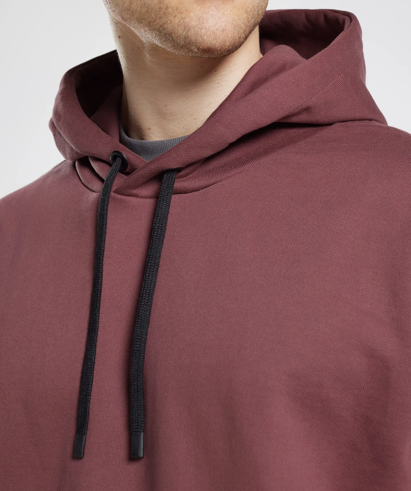 GS x David Laid Hoodie - Magenta Brown