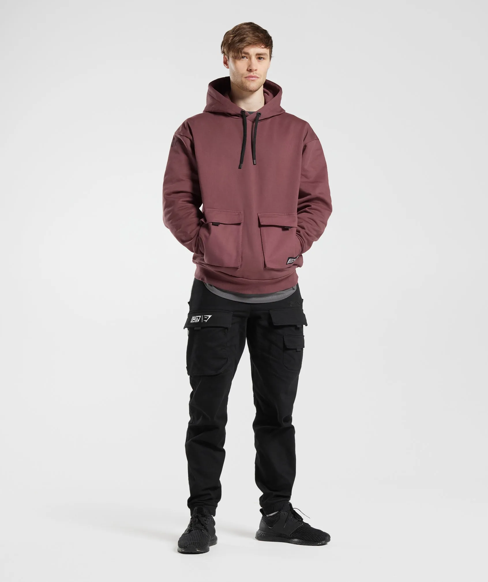 GS x David Laid Hoodie - Magenta Brown