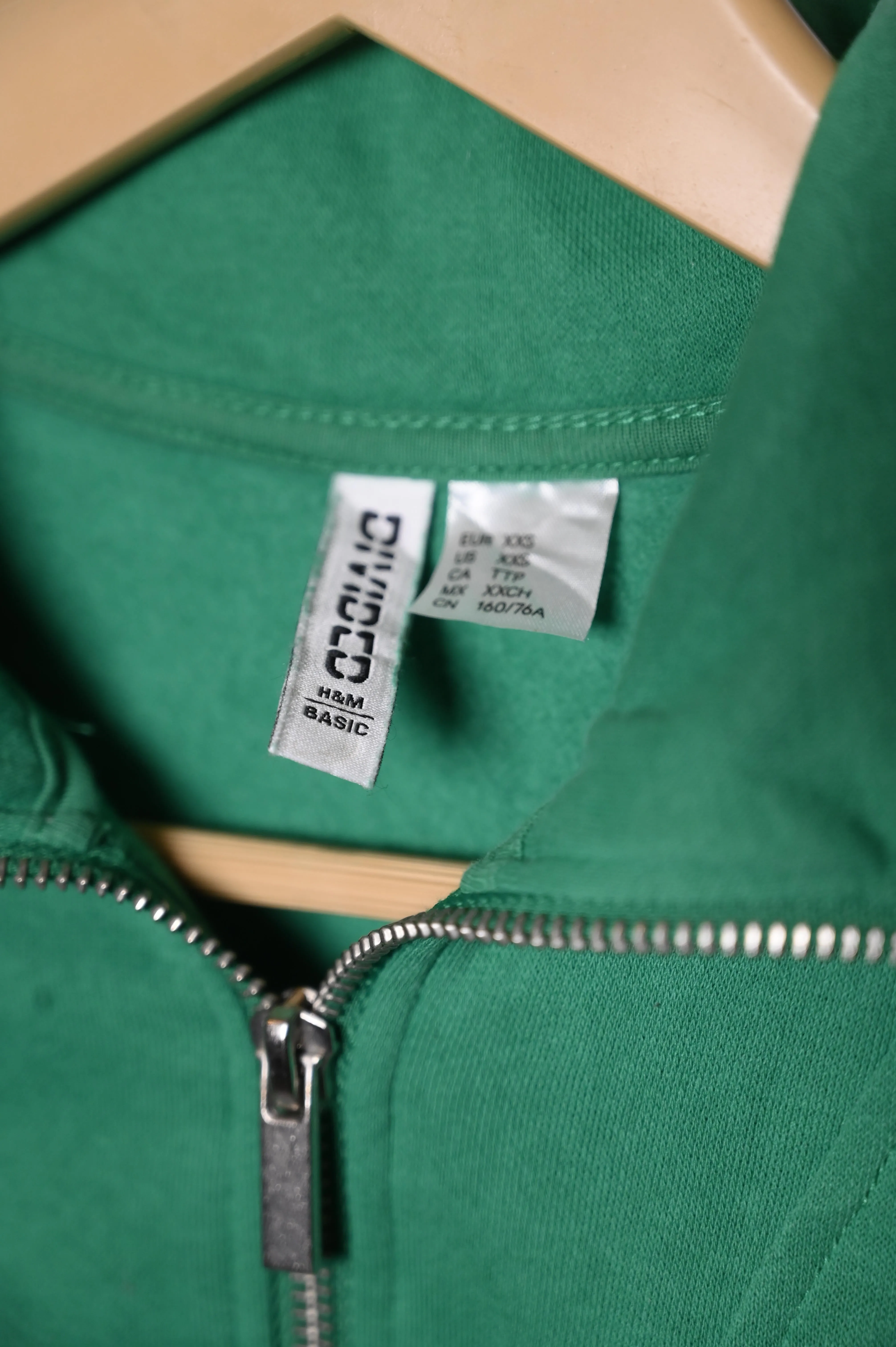 H&M Green Zipper Jacket (Small)