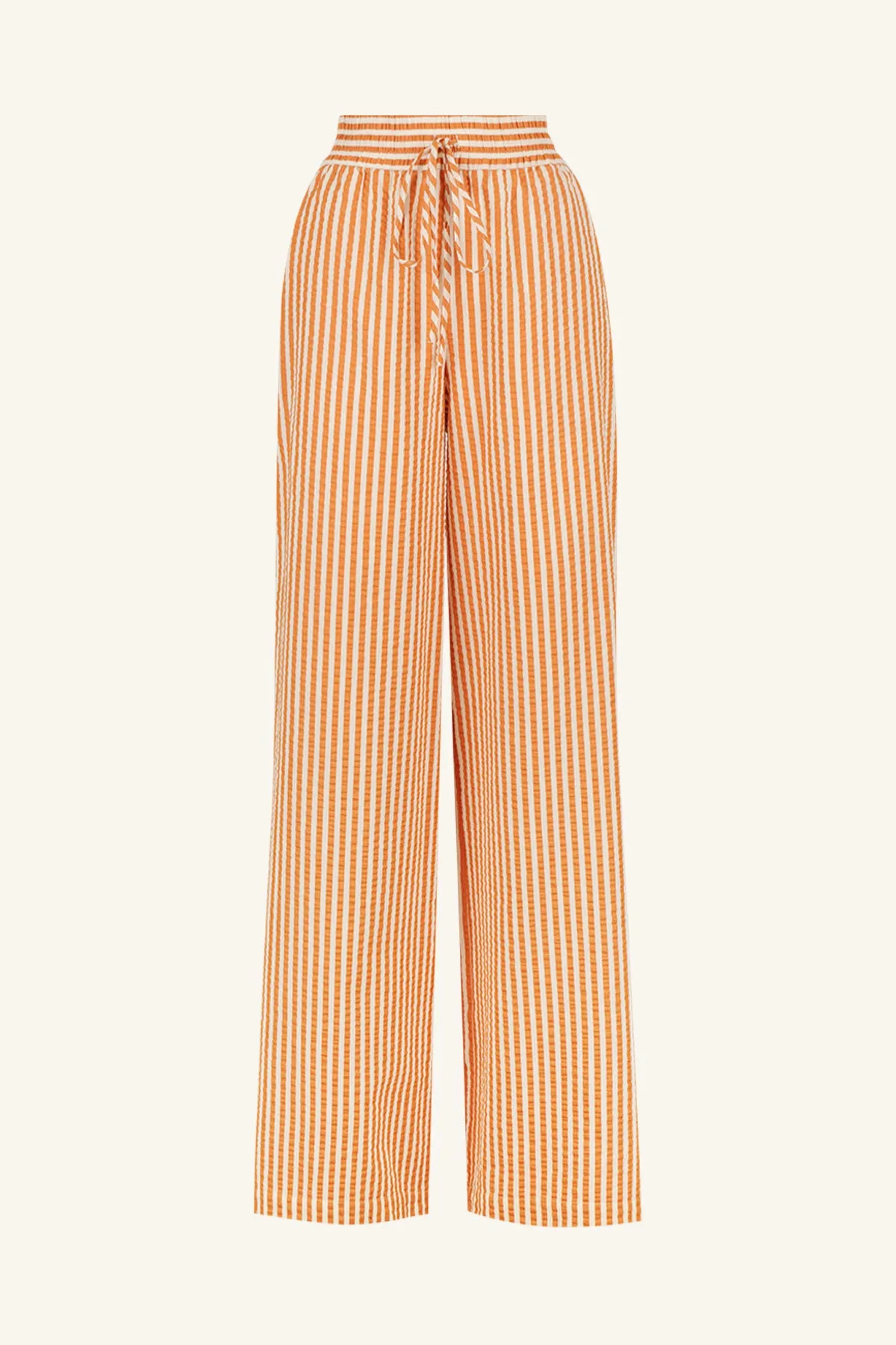 Hele Relaxed Pant - Coconut / Tangerine