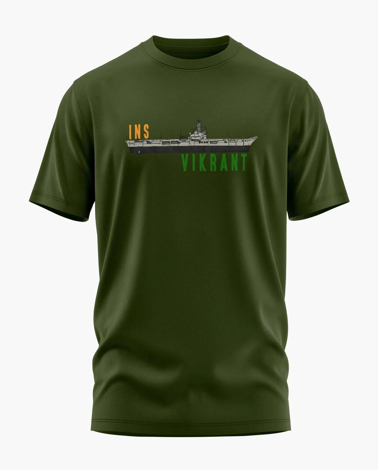 INS Vikrant Recoloured Signature LuxeSoft Cotton T-Shirt