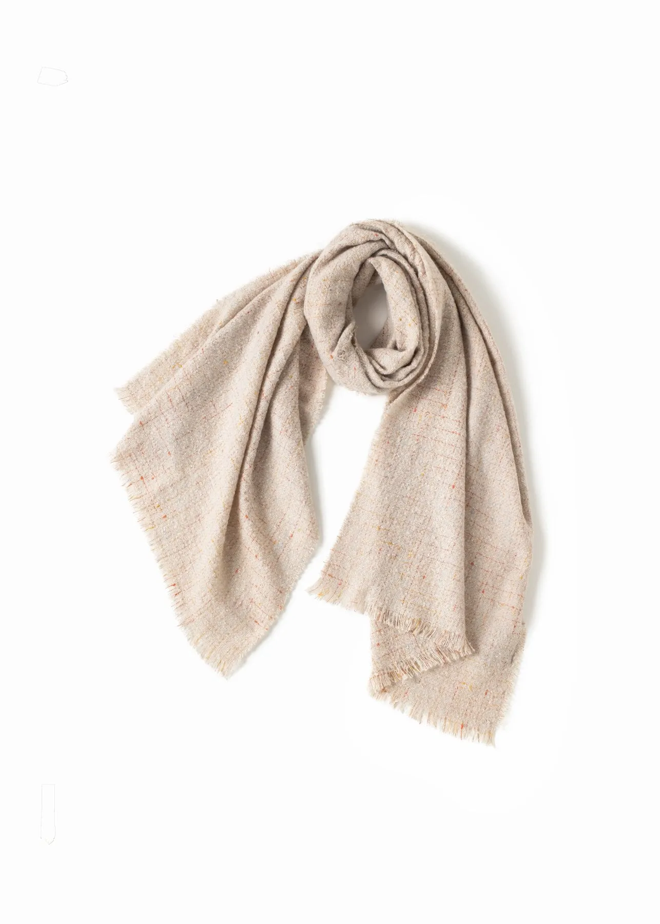 Ivory Metallic Tweed Confetti Scarf - FINAL SALE