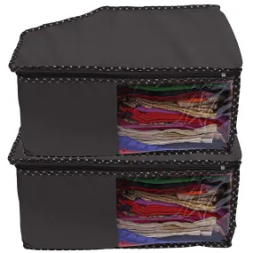 Kuber Industries 9 Pieces Non Woven Blouse Cover Set, Black