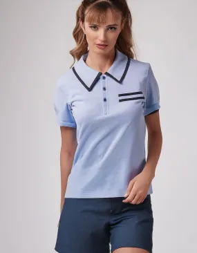 Light Blue Sporty Polo Shirt