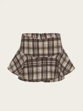 Lila Plaid Mini Skirt