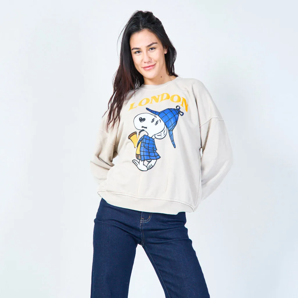 London graphic oversized sweatshirt wholesale