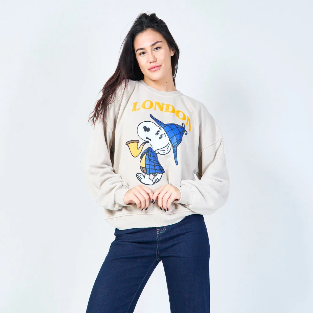 London graphic oversized sweatshirt wholesale