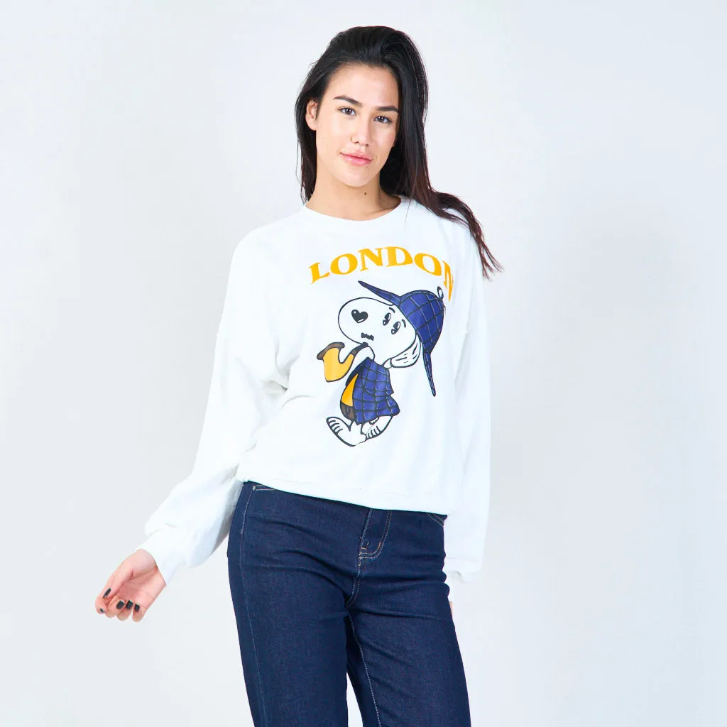 London graphic oversized sweatshirt wholesale