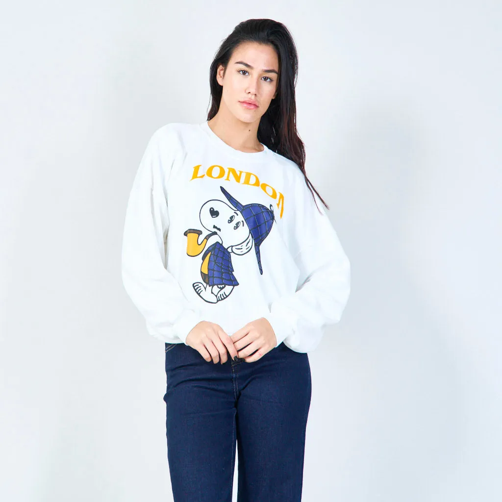 London graphic oversized sweatshirt wholesale