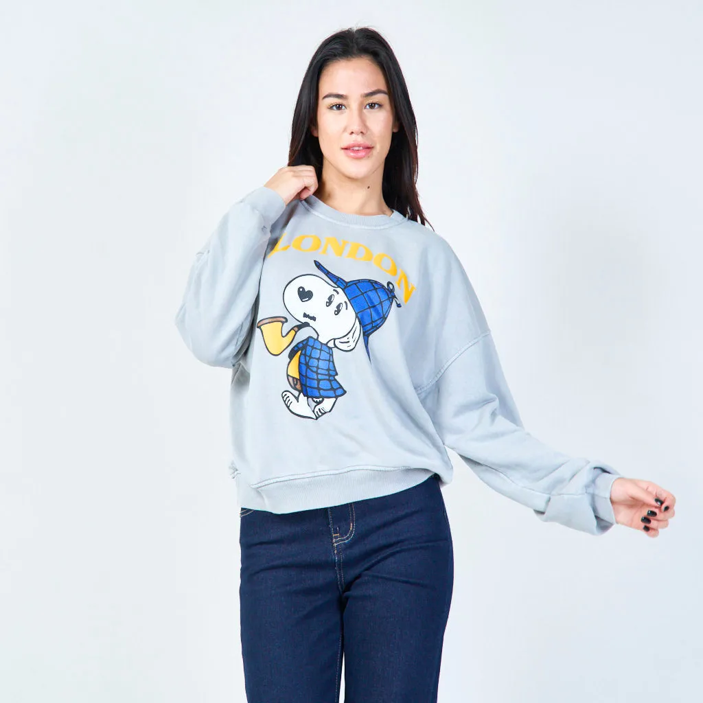 London graphic oversized sweatshirt wholesale